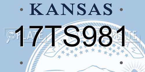 17TS981 Kansas License Plate