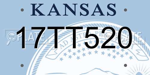 17TT520 Kansas License Plate