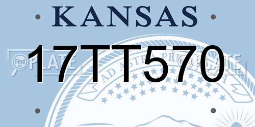 17TT570 Kansas License Plate