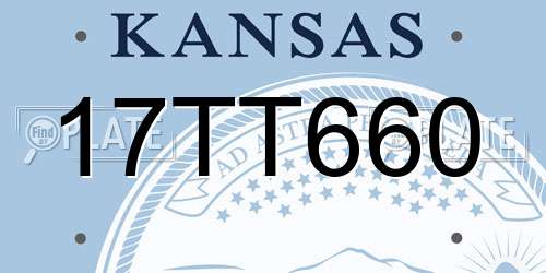 17TT660 Kansas License Plate