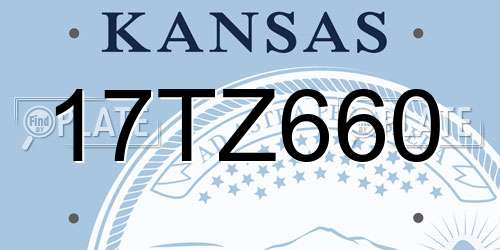 17TZ660 Kansas License Plate