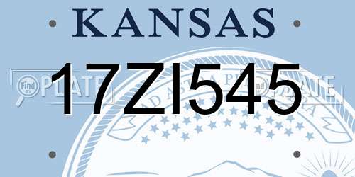 17ZI545 Kansas License Plate