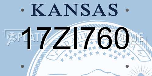 17ZI760 Kansas License Plate