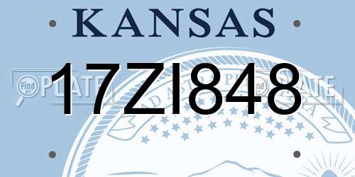 17ZI848 Kansas License Plate