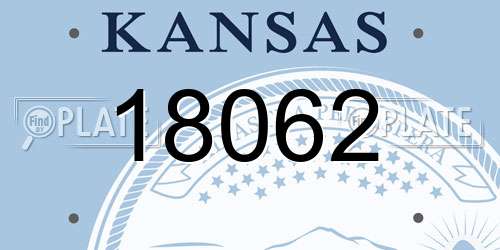 18062 Kansas License Plate