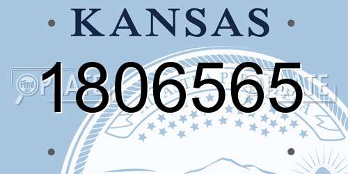 1806565 Kansas License Plate
