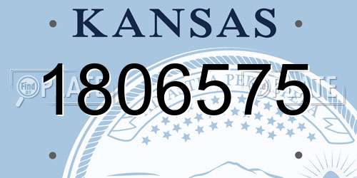 1806575 Kansas License Plate