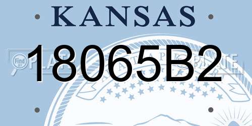 18065B2 Kansas License Plate