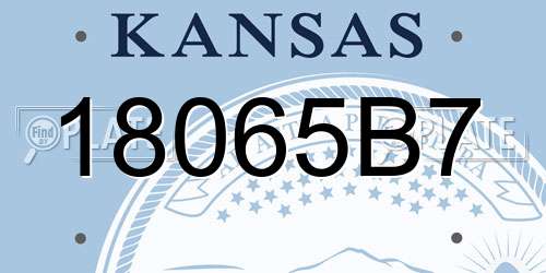 18065B7 Kansas License Plate