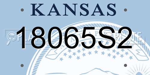 18065S2 Kansas License Plate