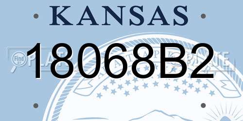 18068B2 Kansas License Plate