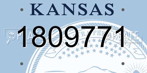 1809771 Kansas License Plate