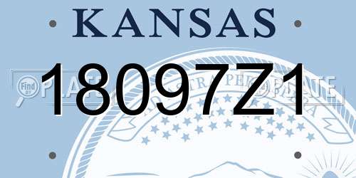 18097Z1 Kansas License Plate