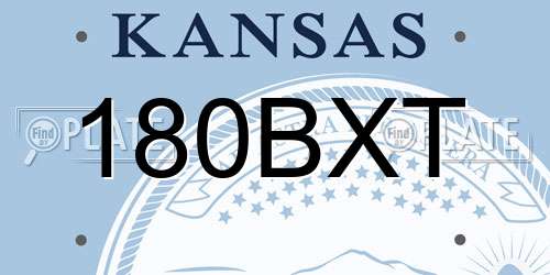 180BXT Kansas License Plate