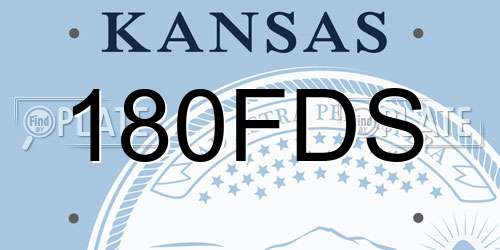 180FDS Kansas License Plate