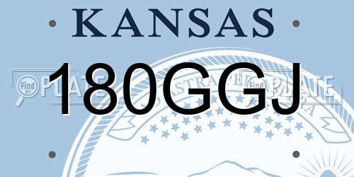 180GGJ Kansas License Plate