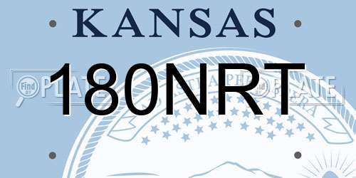 180NRT Kansas License Plate