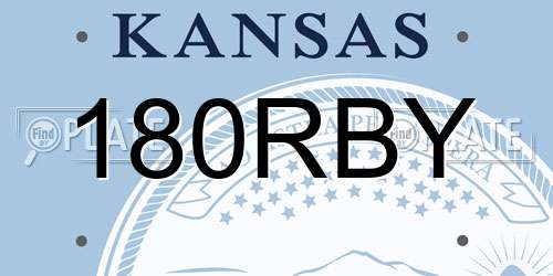 180RBY Kansas License Plate