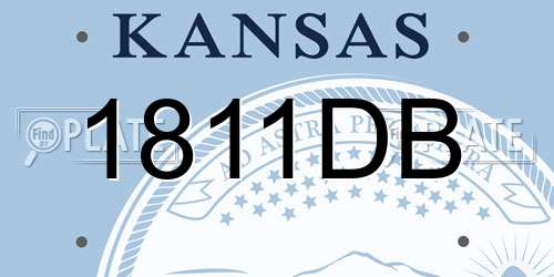 1811DB Kansas License Plate