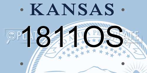 1811OS Kansas License Plate