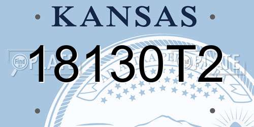 18130T2 Kansas License Plate