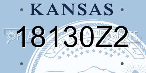 18130Z2 Kansas License Plate