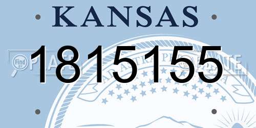 1815155 Kansas License Plate
