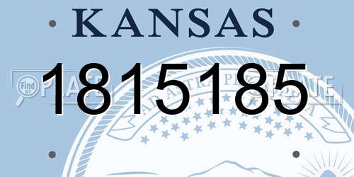 1815185 Kansas License Plate