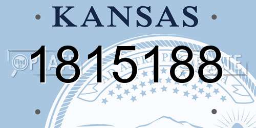 1815188 Kansas License Plate