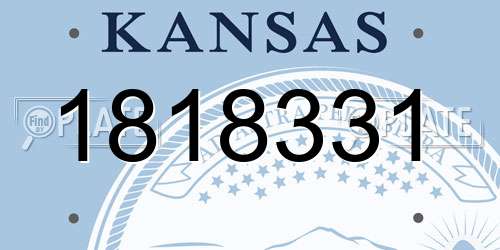 1818331 Kansas License Plate
