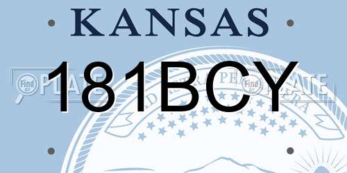181BCY Kansas License Plate