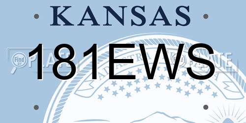 181EWS Kansas License Plate