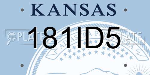 181ID5 Kansas License Plate