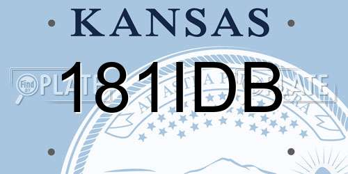 181IDB Kansas License Plate