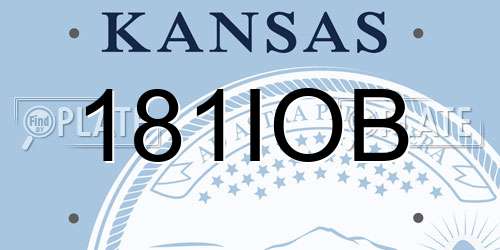 181IOB Kansas License Plate