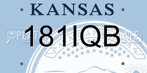 181IQB Kansas License Plate