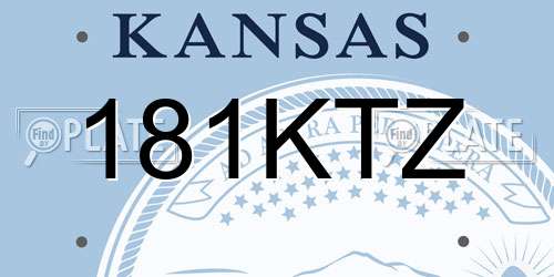 181KTZ Kansas License Plate