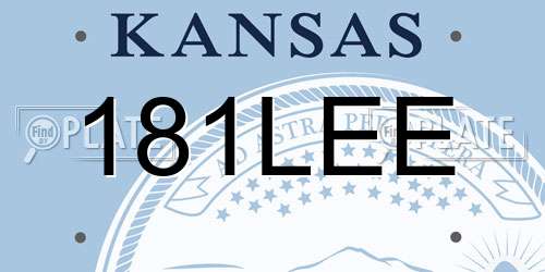 181LEE Kansas License Plate