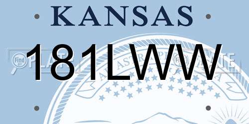 181LWW Kansas License Plate