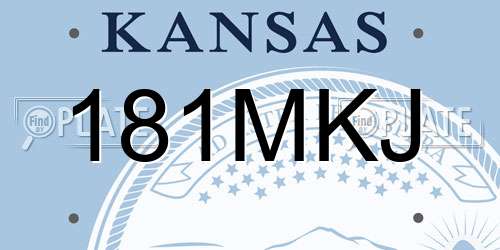 181MKJ Kansas License Plate