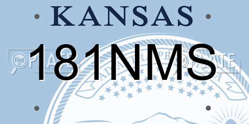 181NMS Kansas License Plate