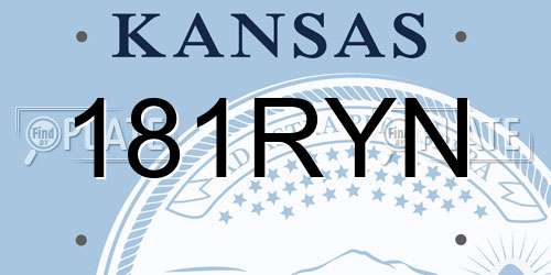 181RYN Kansas License Plate