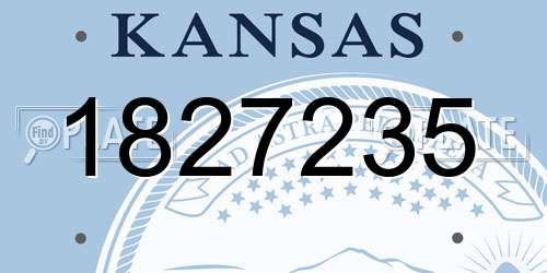 1827235 Kansas License Plate