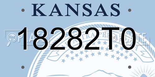 18282T0 Kansas License Plate