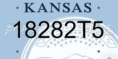18282T5 Kansas License Plate