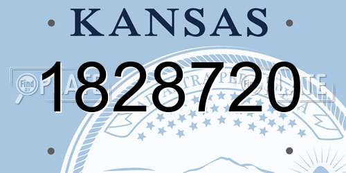 1828720 Kansas License Plate