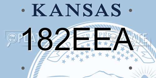 182EEA Kansas License Plate