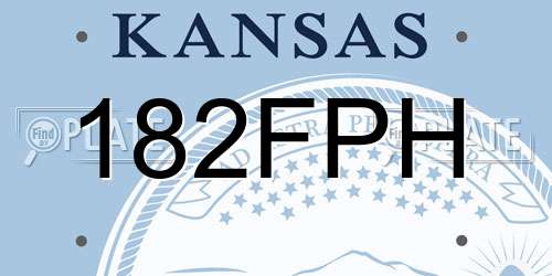 182FPH Kansas License Plate
