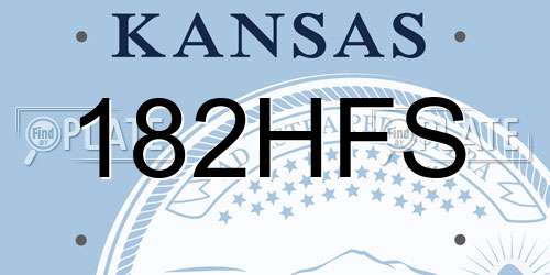 182HFS Kansas License Plate