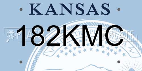 182KMC Kansas License Plate